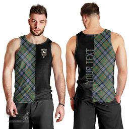 Scottish Cochrane Ancient Clan Tartan Men Tank Top - Half of Me Style - Custom Your Text Scottish Plaid Tartan Plaid