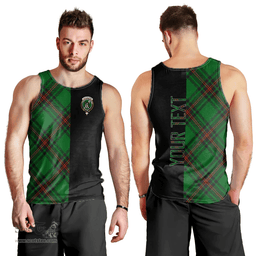 Scottish Anstruther Clan Tartan Men Tank Top - Half of Me Style - Custom Your Text Scottish Plaid Tartan Plaid