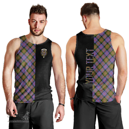 Scottish Carnegie Ancient Clan Tartan Men Tank Top - Half of Me Style - Custom Your Text Scottish Plaid Tartan Plaid