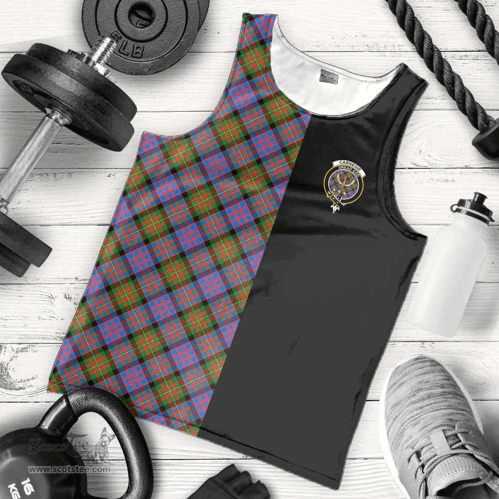 Scottish Carnegie Ancient Clan Tartan Men Tank Top - Half of Me Style - Custom Your Text Scottish Plaid Tartan Plaid