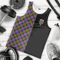 Scottish Carnegie Ancient Clan Tartan Men Tank Top - Half of Me Style - Custom Your Text Scottish Plaid Tartan Plaid