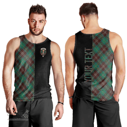 Scottish Chisholm Hunting Ancient Clan Tartan Men Tank Top - Half of Me Style - Custom Your Text Scottish Plaid Tartan Plaid