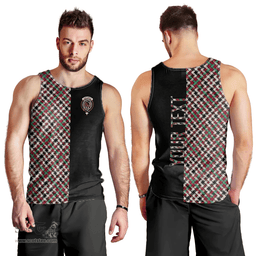 Scottish Borthwick Dress Ancient Clan Tartan Men Tank Top - Half of Me Style - Custom Your Text Scottish Plaid Tartan Plaid
