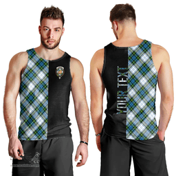 Scottish Campbell Dress Clan Tartan Men Tank Top - Half of Me Style - Custom Your Text Scottish Plaid Tartan Plaid