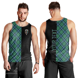 Scottish Armstrong Ancient Clan Tartan Men Tank Top - Half of Me Style - Custom Your Text Scottish Plaid Tartan Plaid