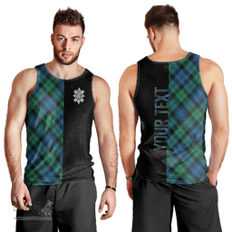 Scottish Blackwatch Ancient Clan Tartan Men Tank Top - Half of Me Style - Custom Your Text Scottish Plaid Tartan Plaid