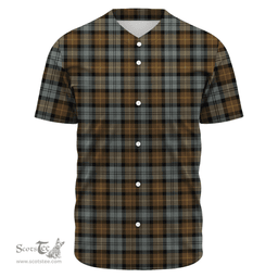 Scottish Gordon Weathered Clan Tartan Baseball Jersey - Classic Scottish Plaid Tartan Plaid