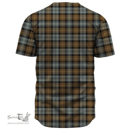 Scottish Gordon Weathered Clan Tartan Baseball Jersey - Classic Scottish Plaid Tartan Plaid