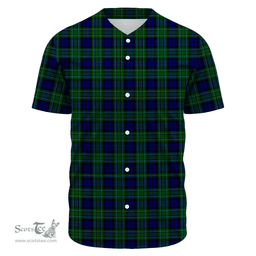 Scottish MacCallum Modern Clan Tartan Baseball Jersey - Classic Scottish Plaid Tartan Plaid