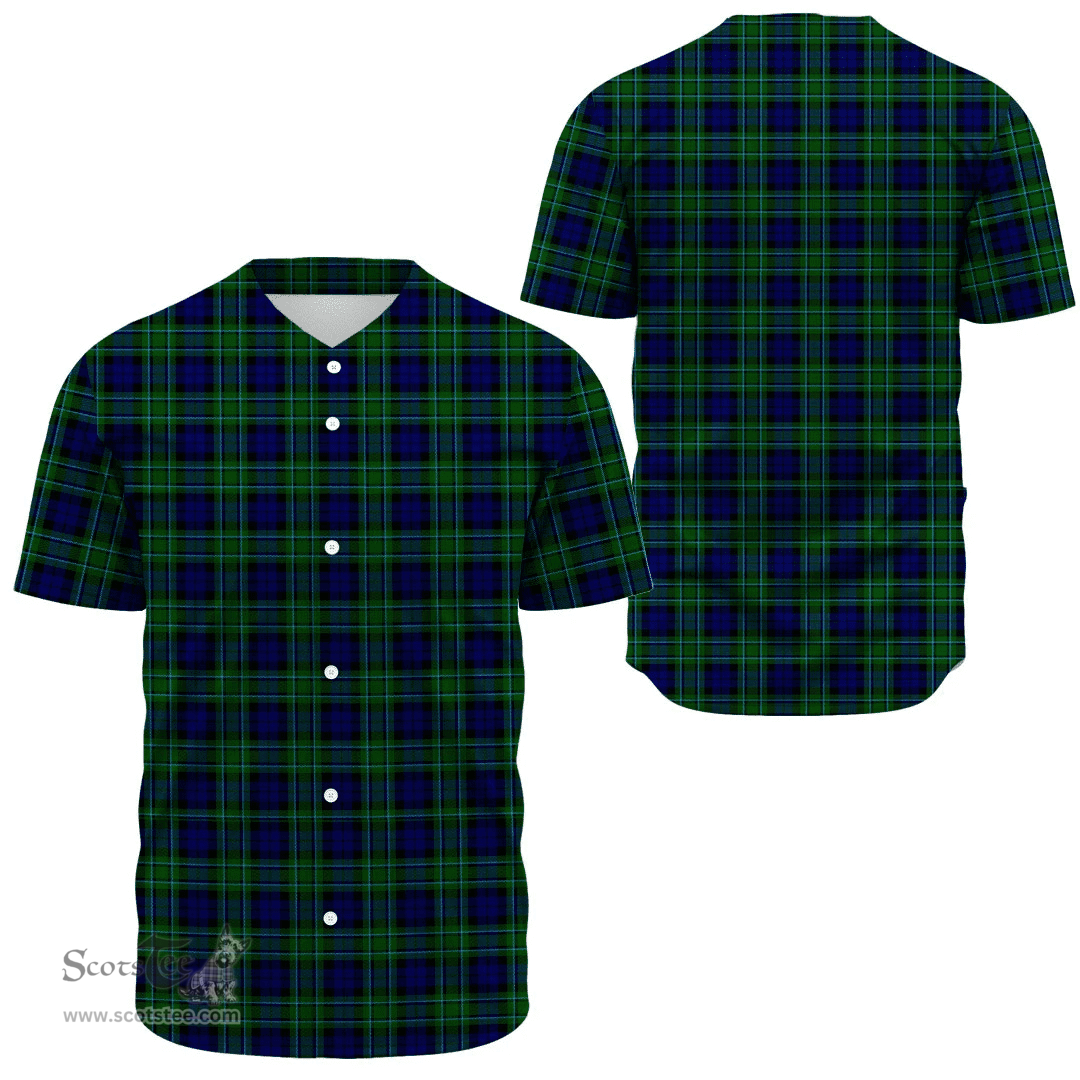 Scottish MacCallum Modern Clan Tartan Baseball Jersey - Classic Scottish Plaid Tartan Plaid