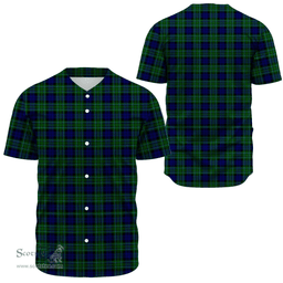 Scottish MacCallum Modern Clan Tartan Baseball Jersey - Classic Scottish Plaid Tartan Plaid