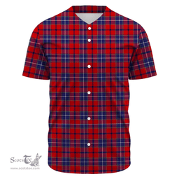 Scottish Wishart Dress Clan Tartan Baseball Jersey - Classic Scottish Plaid Tartan Plaid