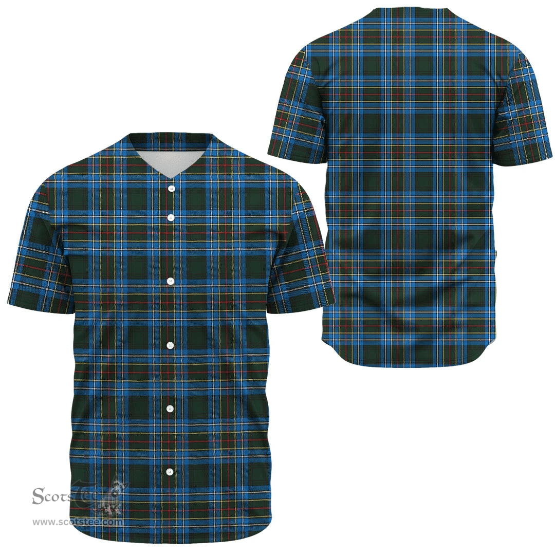 Scottish Cockburn Modern Clan Tartan Baseball Jersey - Classic Scottish Plaid Tartan Plaid