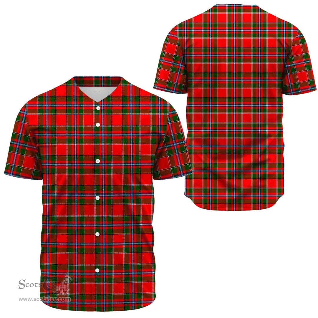 Scottish Perthshire District Clan Tartan Baseball Jersey - Classic Scottish Plaid Tartan Plaid