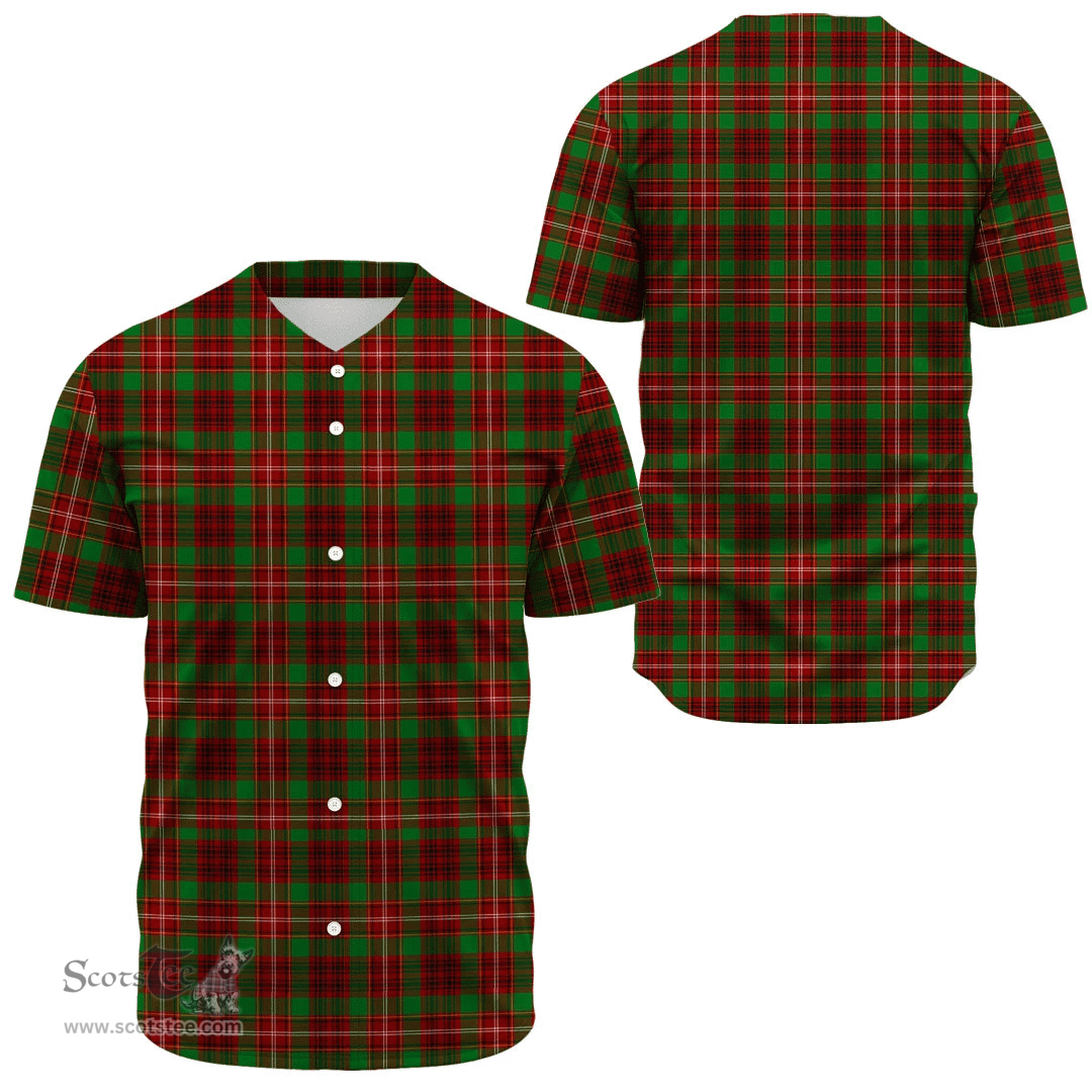 Scottish Ainslie Clan Tartan Baseball Jersey - Classic Scottish Plaid Tartan Plaid