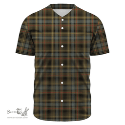 Scottish Stewart Hunting Weathered Clan Tartan Baseball Jersey - Classic Scottish Plaid Tartan Plaid