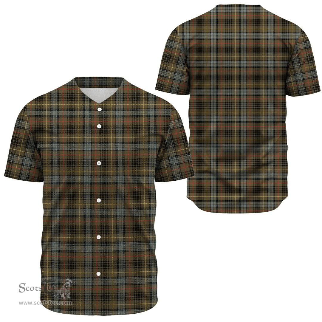 Scottish Stewart Hunting Weathered Clan Tartan Baseball Jersey - Classic Scottish Plaid Tartan Plaid