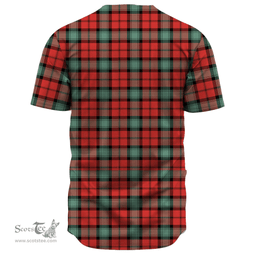 Scottish Kerr Ancient Clan Tartan Baseball Jersey - Classic Scottish Plaid Tartan Plaid