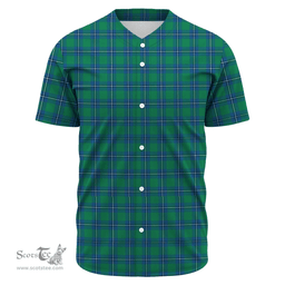 Scottish Irvine Ancient Clan Tartan Baseball Jersey - Classic Scottish Plaid Tartan Plaid