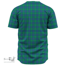 Scottish Irvine Ancient Clan Tartan Baseball Jersey - Classic Scottish Plaid Tartan Plaid