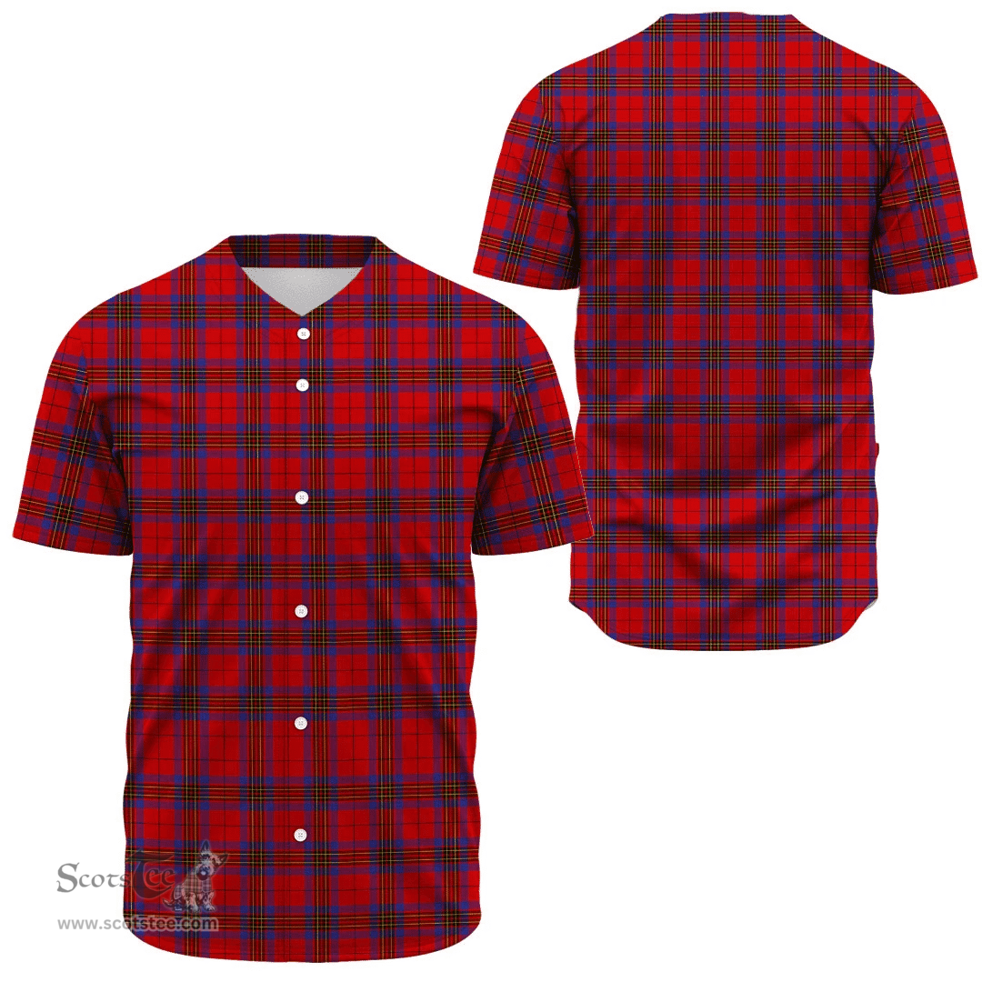 Scottish Leslie Modern Clan Tartan Baseball Jersey - Classic Scottish Plaid Tartan Plaid