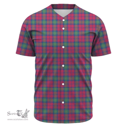 Scottish Lindsay Ancient Clan Tartan Baseball Jersey - Classic Scottish Plaid Tartan Plaid