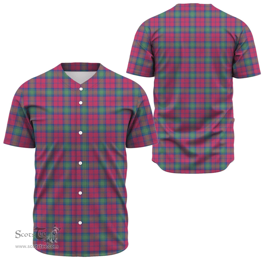 Scottish Lindsay Ancient Clan Tartan Baseball Jersey - Classic Scottish Plaid Tartan Plaid