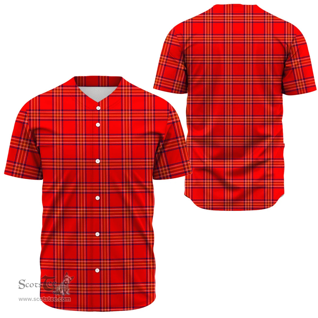 Scottish Burnett Modern Clan Tartan Baseball Jersey - Classic Scottish Plaid Tartan Plaid
