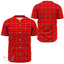 Scottish Burnett Modern Clan Tartan Baseball Jersey - Classic Scottish Plaid Tartan Plaid