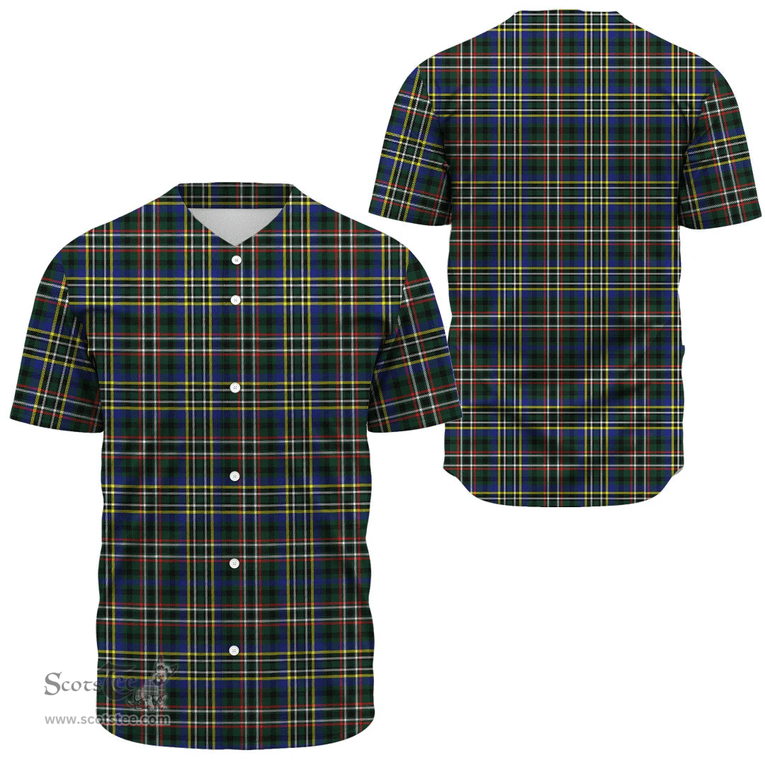 Scottish SCOTT GREEN MODERN Clan Tartan Baseball Jersey - Classic Scottish Plaid Tartan Plaid