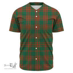 Scottish Menzies Green Ancient Clan Tartan Baseball Jersey - Classic Scottish Plaid Tartan Plaid