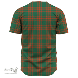Scottish Menzies Green Ancient Clan Tartan Baseball Jersey - Classic Scottish Plaid Tartan Plaid