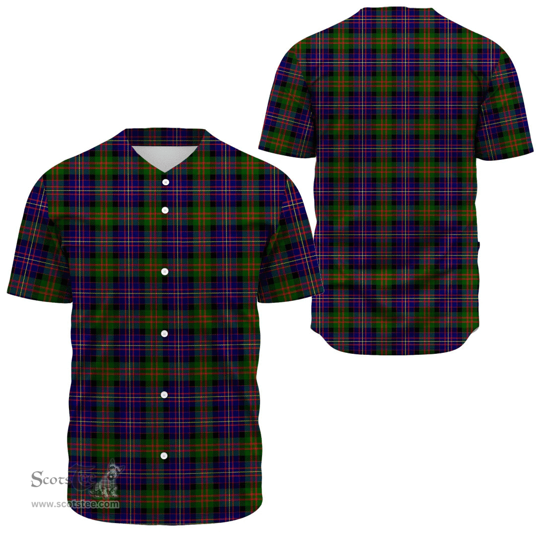 Scottish Cameron of Erracht Modern Clan Tartan Baseball Jersey - Classic Scottish Plaid Tartan Plaid