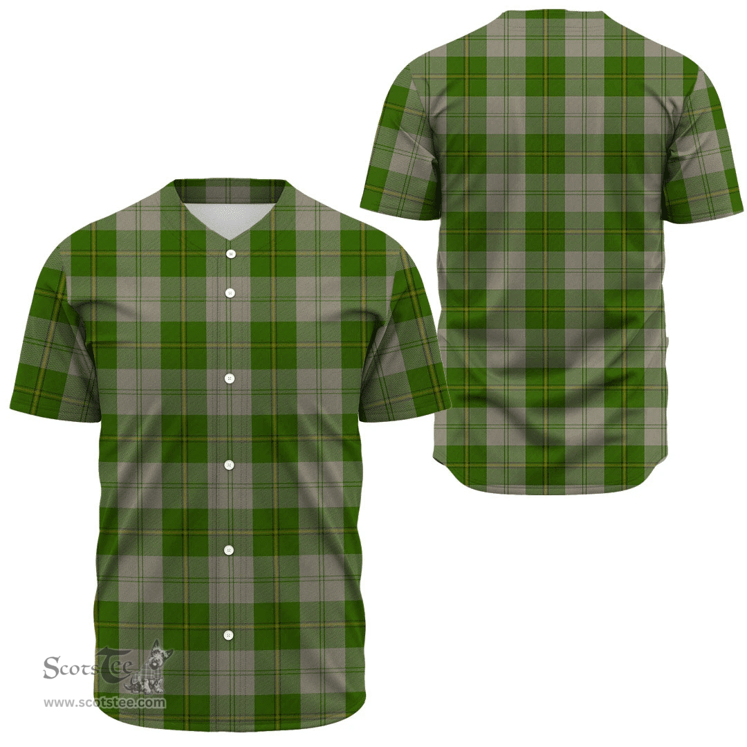 Scottish Cunningham Dress Green Dancers Clan Tartan Baseball Jersey - Classic Scottish Plaid Tartan Plaid