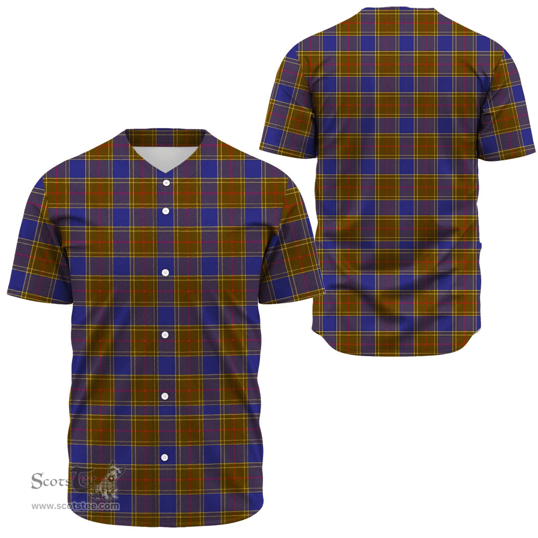 Scottish Balfour Modern Clan Tartan Baseball Jersey - Classic Scottish Plaid Tartan Plaid