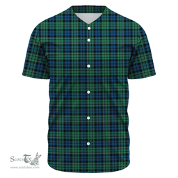Scottish MacCallum Ancient Clan Tartan Baseball Jersey - Classic Scottish Plaid Tartan Plaid