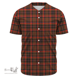 Scottish Cumming Hunting Weathered Clan Tartan Baseball Jersey - Classic Scottish Plaid Tartan Plaid