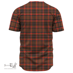 Scottish Cumming Hunting Weathered Clan Tartan Baseball Jersey - Classic Scottish Plaid Tartan Plaid