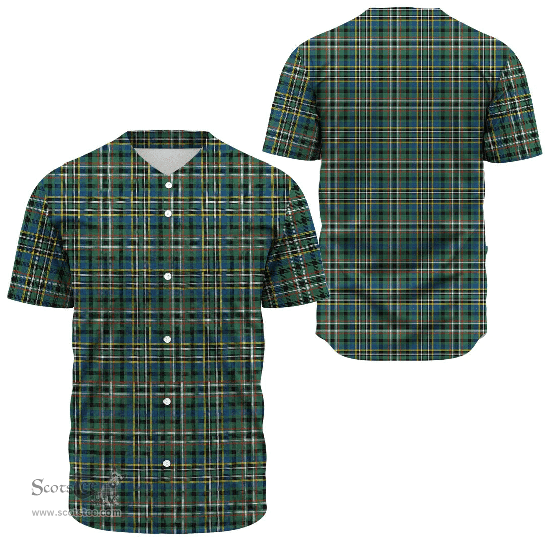 Scottish SCOTT GREEN ANCIENT Clan Tartan Baseball Jersey - Classic Scottish Plaid Tartan Plaid