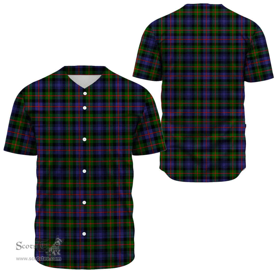 Scottish Murray of Atholl Modern Clan Tartan Baseball Jersey - Classic Scottish Plaid Tartan Plaid