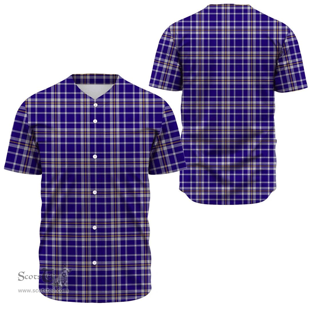 Scottish Ochterlony Clan Tartan Baseball Jersey - Classic Scottish Plaid Tartan Plaid