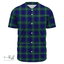Scottish Hamilton Hunting Modern Clan Tartan Baseball Jersey - Classic Scottish Plaid Tartan Plaid