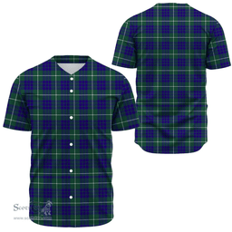 Scottish Hamilton Hunting Modern Clan Tartan Baseball Jersey - Classic Scottish Plaid Tartan Plaid