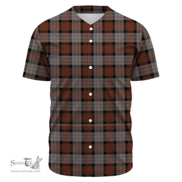 Scottish Cameron of Erracht Weathered Clan Tartan Baseball Jersey - Classic Scottish Plaid Tartan Plaid