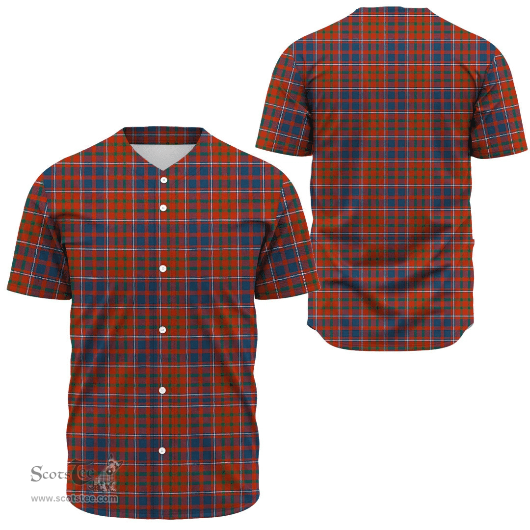 Scottish Cameron of Lochiel Ancient Clan Tartan Baseball Jersey - Classic Scottish Plaid Tartan Plaid