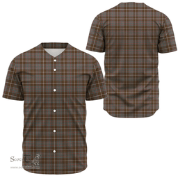 Scottish MacIntyre Hunting Weathered Clan Tartan Baseball Jersey - Classic Scottish Plaid Tartan Plaid