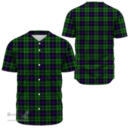 Scottish Leslie Hunting Clan Tartan Baseball Jersey - Classic Scottish Plaid Tartan Plaid