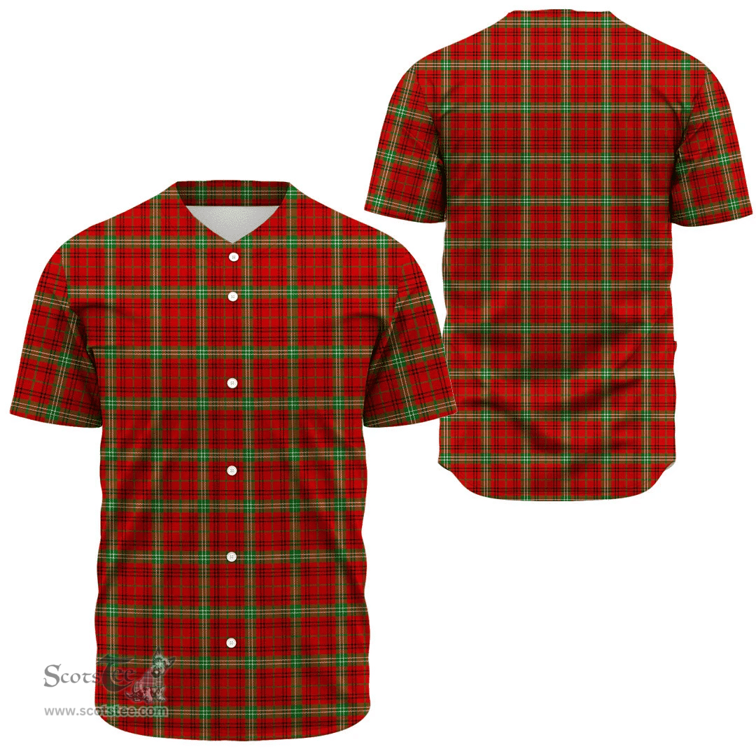 Scottish Morrison Red Modern Clan Tartan Baseball Jersey - Classic Scottish Plaid Tartan Plaid