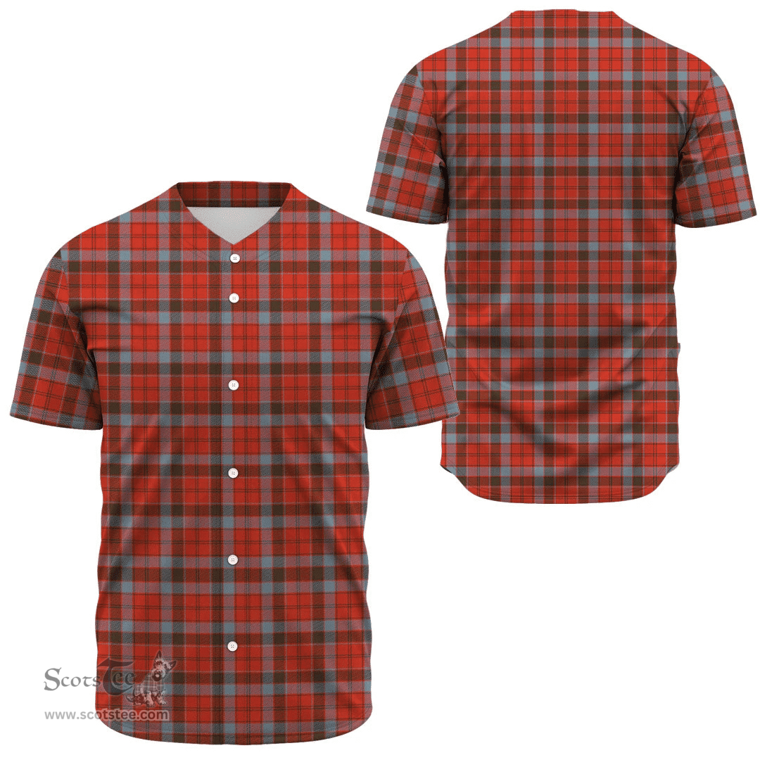 Scottish Robertson Weathered Clan Tartan Baseball Jersey - Classic Scottish Plaid Tartan Plaid