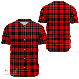 Scottish Wallace Hunting - Red Clan Tartan Baseball Jersey - Classic Scottish Plaid Tartan Plaid
